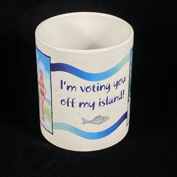 Leanin' Tree Coffee Mug I'm Voting You Off My Island Tea Cup 10oz - Picture 2 of 7